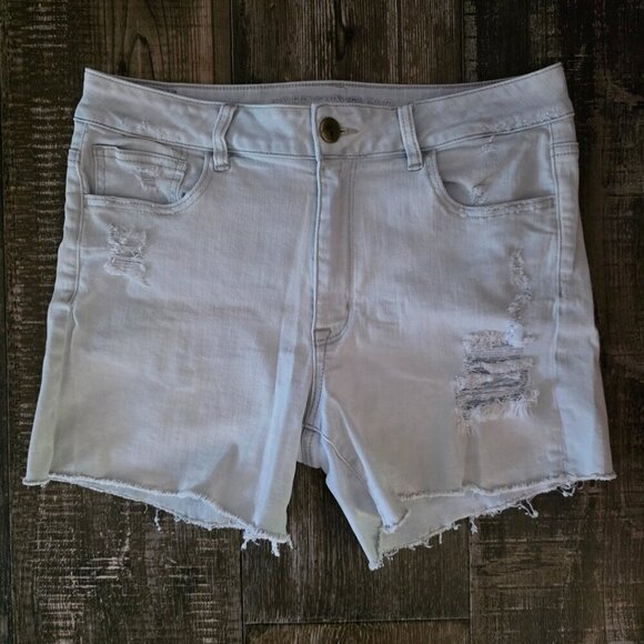 American Eagle Outfitters Pants - American Eagle Woman's Super Stretch Cut Off Jean Shorts Size 14
